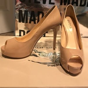 Guess Light Pink Peep Toe Heel